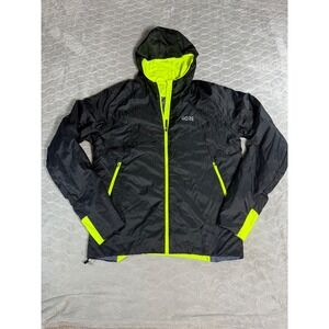 Gore Wear Mens R5 Gore-Tex Infinium Polartec Running Jacket Black Neon Large